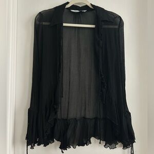 Zara Black Sheer Top - M
